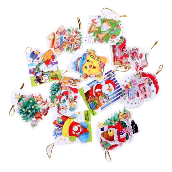 

greeting cards 20pcs christmas gift xmas tree hanging ornaments party decorations (random)