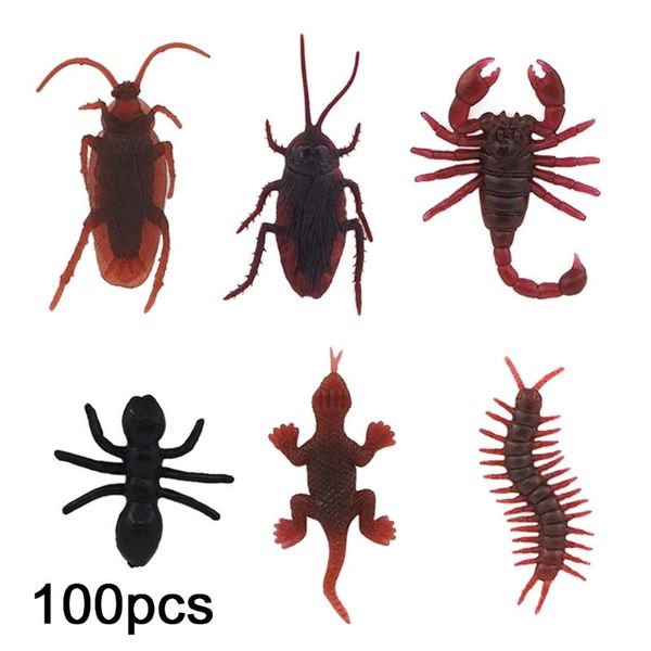 

party masks 100 pcs prank fake roaches/gecko/ant/centipede favorite scary trick joke toys p31b
