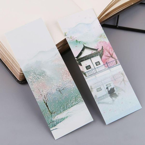Lesezeichen, 30 Stück, kreative chinesische Papier-Lesezeichen, Malerei, Karten, Retro, schöne Box, Gedenkgeschenke XXUD