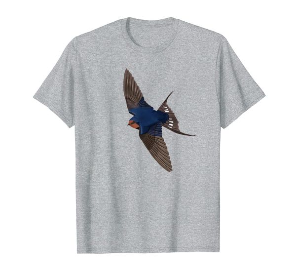 

jz.birds swallow bird animal design t-shirt, White;black