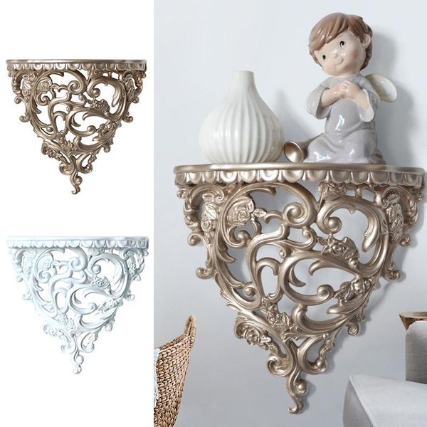 

hooks & rails 1pc european style resin wall shelf three-dimensional partition hanging storage rack living room decorative ornament