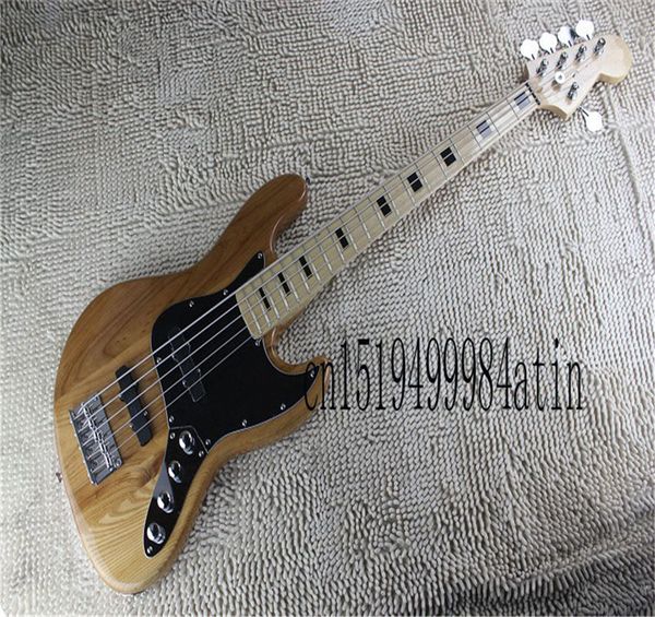 Baixo Jazz Bass 5 String Натуральный цвет Active Pickups 9V аккумуляторная гитара на складе