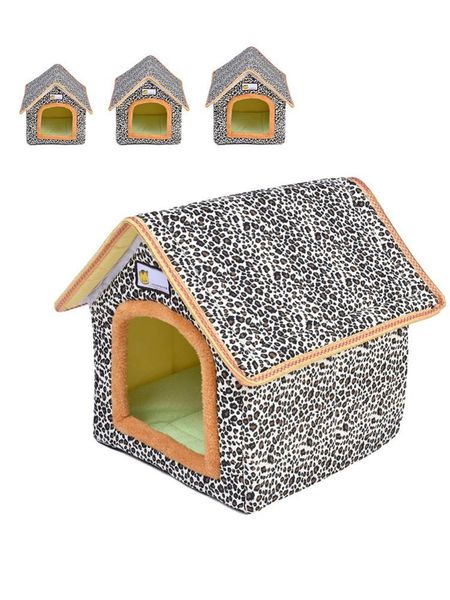 

outdoor pet house leopard print waterproof stray cat shelter 2021 beds & furniture