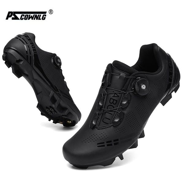 

flat shoes mtb sneakers road route cycling men ultralight self-locking bike spd racing women bicycle footwear, Black