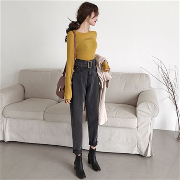 

jeans jeans woman autumn winter loose casual harem denim trousers plus size high waist pantalones vaqueros mujer 80i1 azjw, Blue