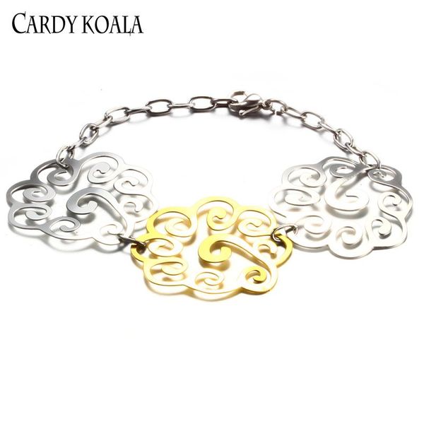 

cardy koala women's chain bracelet fashion stainless steel silver / gold color 21cm women jewelry link,, Black