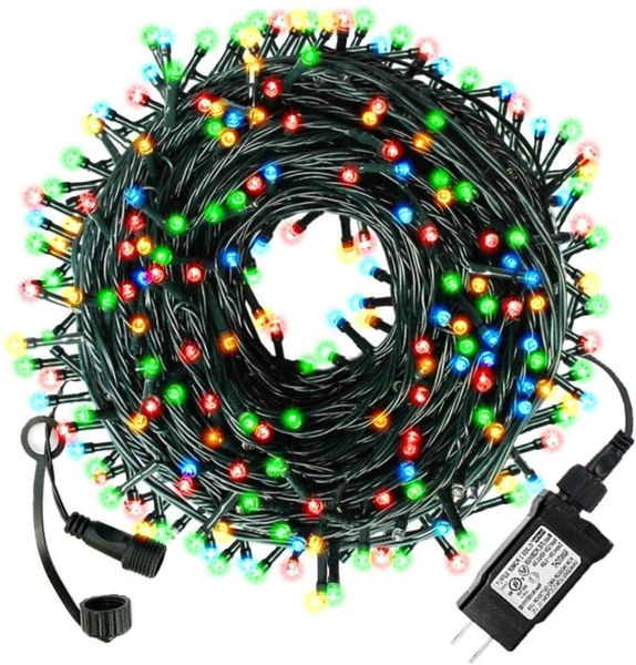 

outdoor christmas string lights garland 10m 20m 30m 50m 100m 24v 8 modes waterproof ul certified(4 sets connectable) led holiday strings