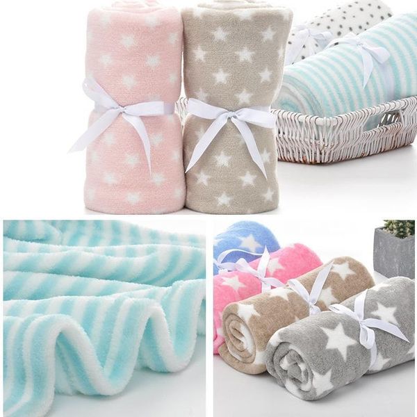 

blankets & swaddling 100*75cm baby soft born grain fluffy coral thermal swaddle wrap toddler kids sofa bedding for child quilts1
