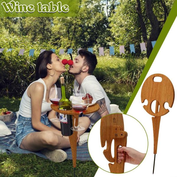 

camp furniture portable outdoor wine rack lawn picnic mini wooden table tables 2021 drop