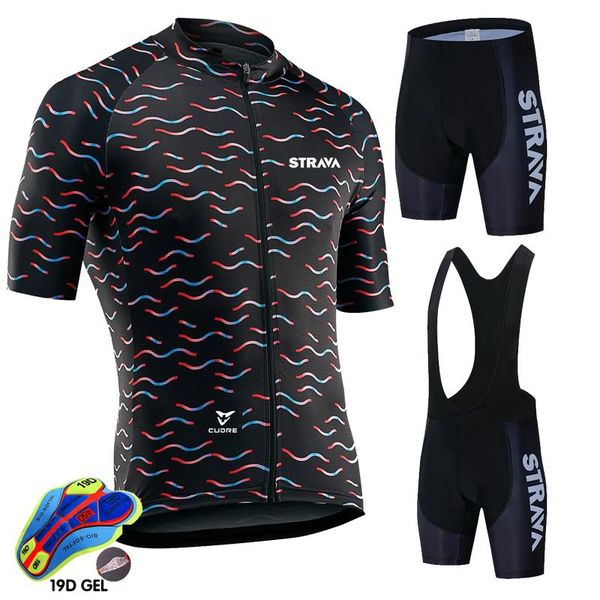 

team strava cycling jerseys bike wear clothes bib gel sets clothing ropa ciclismo uniformes maillot sport racing, Black;blue