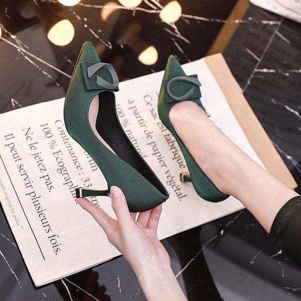 

dress shoes black high heels women's stiletto spring autumn design sense temperament pointed toe single women
