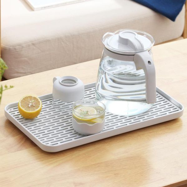 

kitchen storage & organization double layer dish vegetable water tray drainer multifunctional plastic decorative modern minimalist rack
