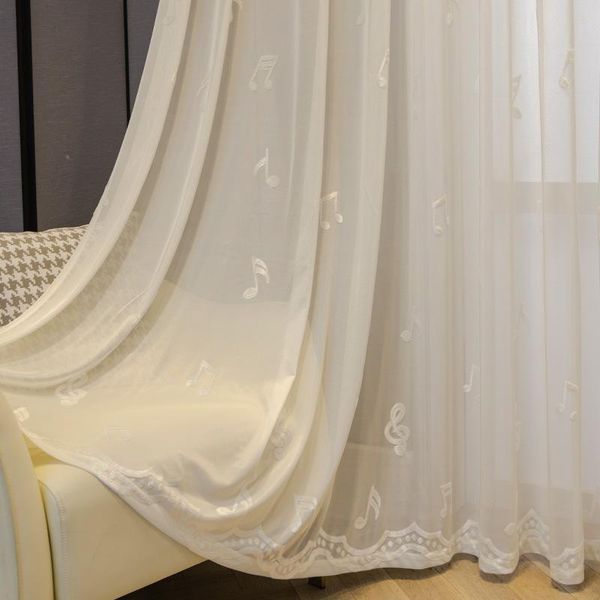 

curtain & drapes heat-insulating curtains for living dining room bedroom sun-proof embossed white hollow japanese
