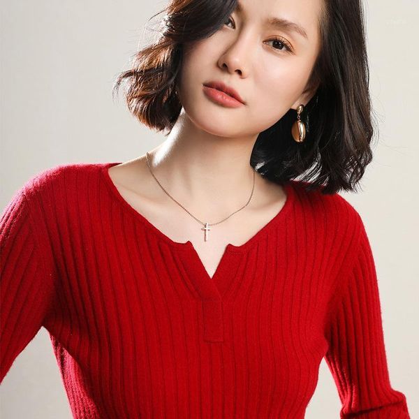 

women's sweaters women's big oneck women pure wool knitted jumpers 2022 fashion female long sleeve pullovers ladies clothes, White;black