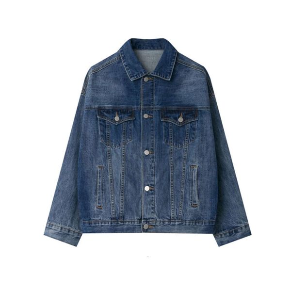 

denim jacket women's autumn fashion loose versatile dark denim, Black;brown