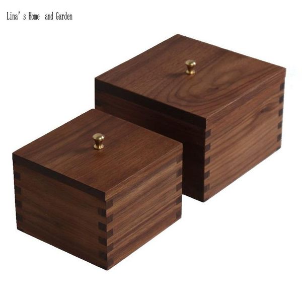 

storage boxes & bins black walnut solid mini wooden box with lid
