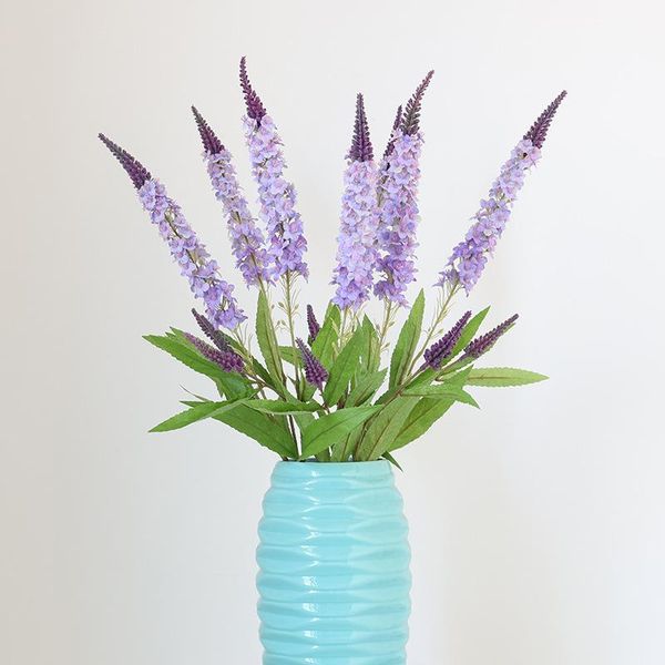 

decorative flowers & wreaths 76cm purple artificial lavender silk flower for home decoration wedding background layout fall decor plants