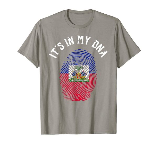 

it's in my dna fingerprint | prideful haitian t-shirt gift, White;black