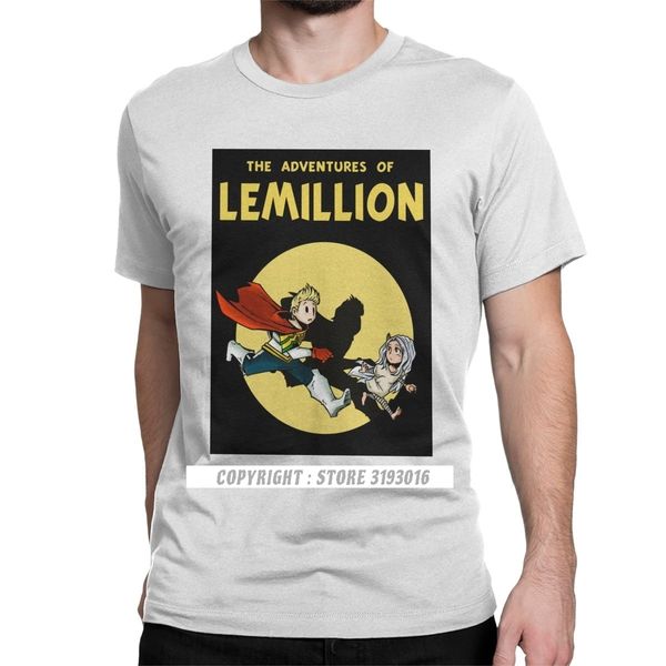 

ccccsportLemillion Tintin Boku No Hero Academia Mens T Shirts Manga Bakugo Katsuki All Might Anime Tees Camisa T-Shirt Cotton, Brown