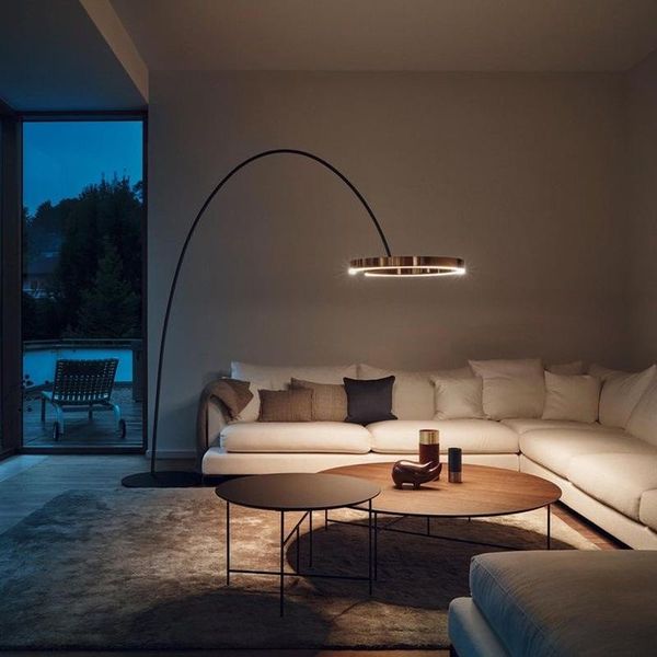 

floor lamps large luxury fishing lamp alloy shade led light source postmodern used in the living room decoration stand