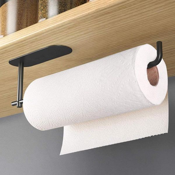 

towel racks adhesive punch-kitchen paper holder stainless steel rack home supplies bathroom toallero