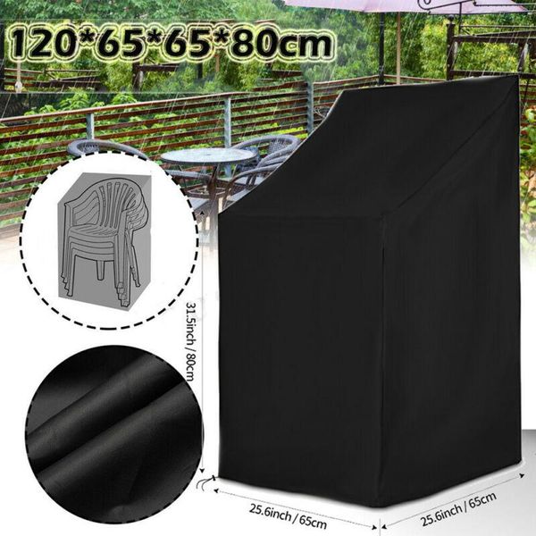

chair covers black stacking cover quality uv waterproof outdoor garden patio furniture chairs