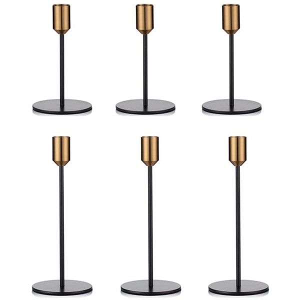 

candle holders black for taper candles with brass color decorative candlestick holder wedding, dinning, party
