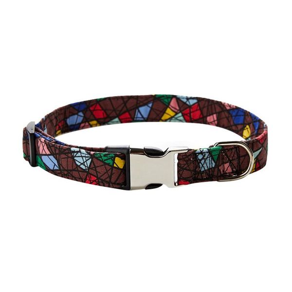 

colorful pet neck strap adjustable collar with leash ring for dogs, featuring metal seat belt buckle gh02 dog collars & leashes