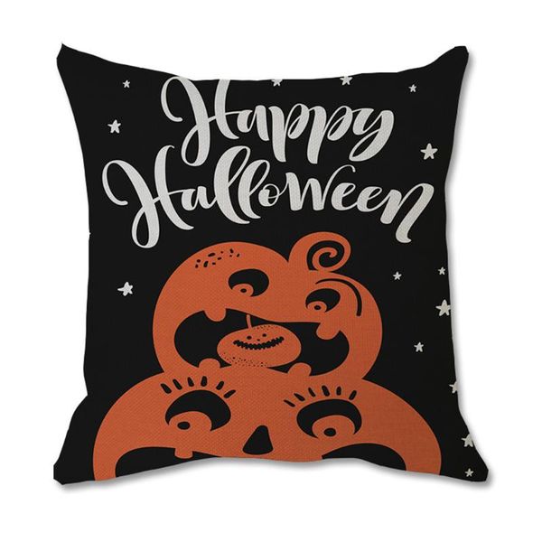 

pillow case halloween decorative throw covers natural linen pillowcase for sofa home decor cushion cover happy