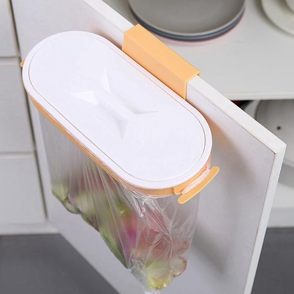 

waste bins square garbage bag holder trash kitchen cupboard door back hanging drawer storage rack cabinet