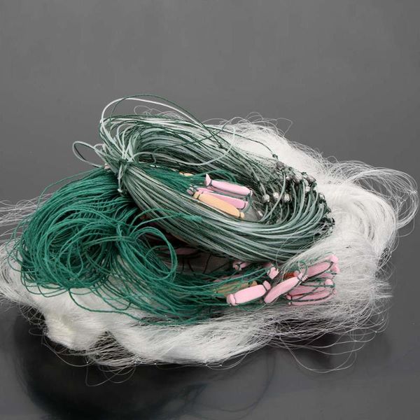 

fishing accessories 25m 3 layers net monofilament fish gill with float carp tackle pesca