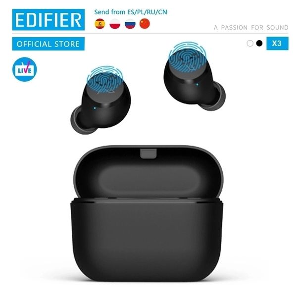 

edifier x3 tws wireless bluetooth earphone bluetooth 5.0 voice assistant touch control voice assistant up to 24hrs playback