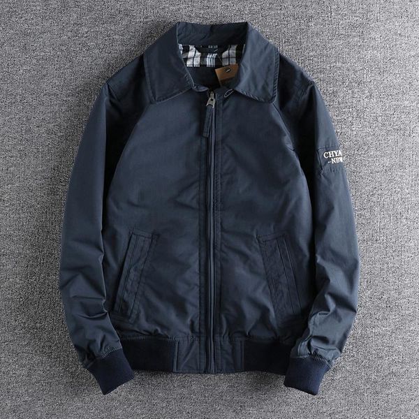 

men's jackets 2021 classic american lapel jacket sleeve embroidery autumn simple slim fashion outerwear coat 275, Black;brown