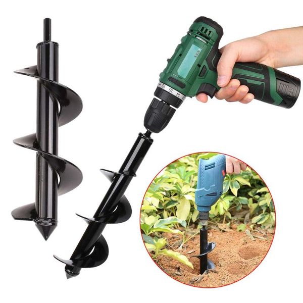 

professional drill bits garden auger spiral bit flower planter digging multiple sizes and depths used for electric modified ground