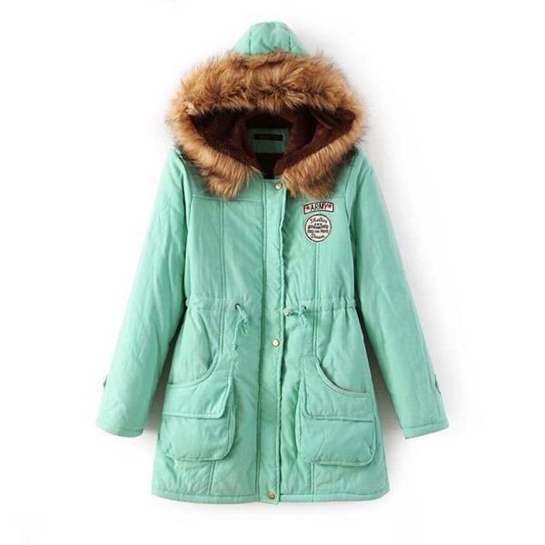 

2021 Autumn Winter Parka Women Hooded Long Warm Jacket Women Plush Plus Size Thick Coats And Jackets Female, Tan;black