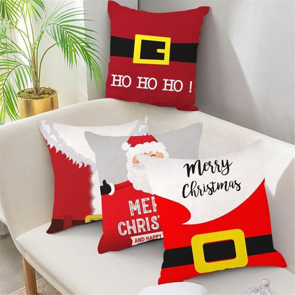 

cushion/decorative pillow christmas cute cartoon doodle pattern short plush/peach skin/linen pillows cover sofa bed decorative home winter