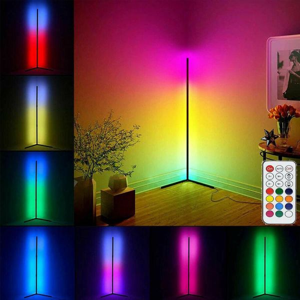 

floor lamps usb power dimmable corner for living room bedroom decor modern led lighting rgb remote standing bedside tall lamp