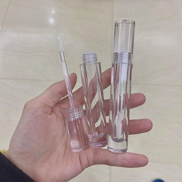 

10ml 50pcs empty clear acrylic lip gloss tube, diy round portable liquid lipstick bottle, cosmetic container shell package storage bottles &