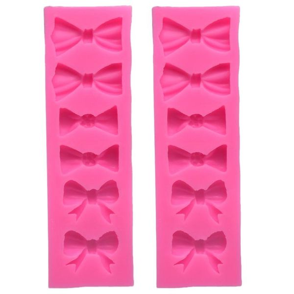 

2pcs 6 holes bow mold fondant mould cake decorating tools chocolate gumpaste molds,sugarcraft,kitchen accessories baking & pastry