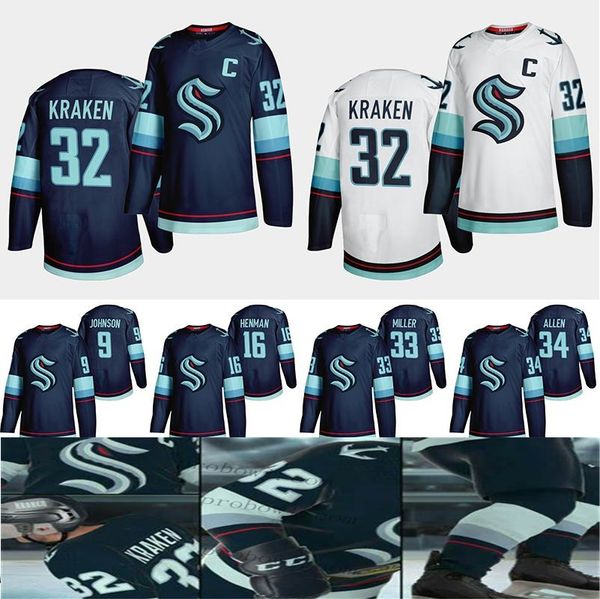 

#16 luke henman jersey 2021 seattle kraken luke kunin dylan gambrell tyler johnson matt dumba colin miller dean kukan teddy blueger t.j. osh, Black;red