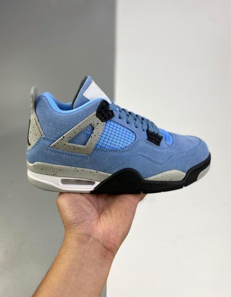 

2021 new mid 4 se basketball shoes university blue 4s men women sneakers 408452-400 trainers size 36-47