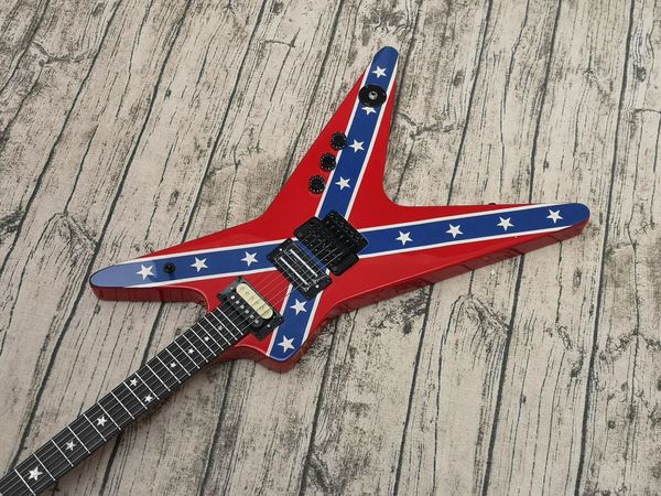 

custom quality electric guitar, dimebag dixie, rebel flag