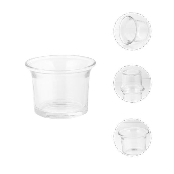 

candle holders 10pcs transparent holder glass containers tea light