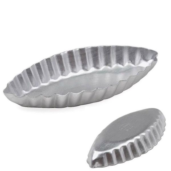 

baking moulds 10pcs c15 small boat shape aluminum alloy egg tart mold cookies buscuit fruit cake mould bakeware diy kitchen pastry accessori