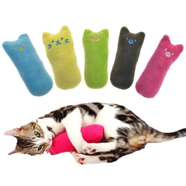 

cat toys 3pcs cute interactive catnip toy cats plush thumb pillow teeth cleaning grinding claw for kitten pet bite mint chewing
