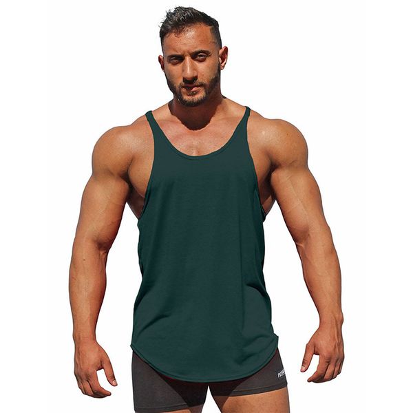 

6+ colors tank mens workout gym clothing sleeveless mens sports fitness male sportswear muscle elasticity 210524, White;black