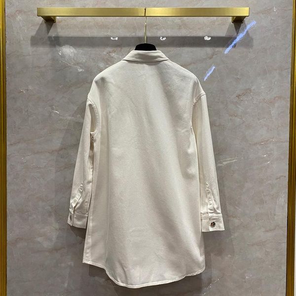 

women's suits & blazers long white denim coats for women fashion single breasted 3d cut slim lady winter 2021, White;black