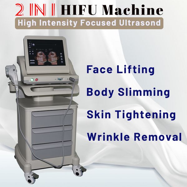 Portable Hifu Body Sliuming Beauty Machine Anti-Mackisle Лифтинг для лица Кожа Утяжения жира Удаление дома