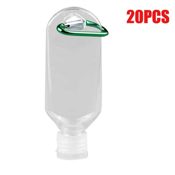 

storage bottles & jars 20pcs liquid container daily with hook transparent travel portable outdoor refillable bottle reusable flip cap leakpr