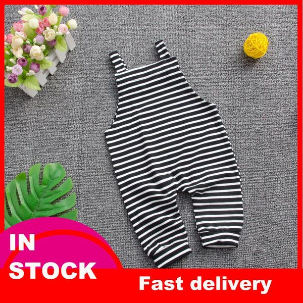 

4# striped romper 2021 baby summer clothing 0-24 born infant boy girl clothes sleeveless jumpsuit ropa niÃ±a jumpsuits, Blue